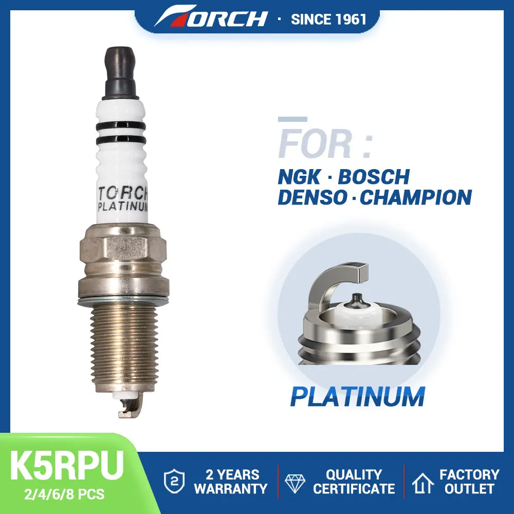 

High Quality Torch Spark Plugs K5RPU Replace for CHEVROLET CAPTIVA 2.4 100 for NISSAN ALMERA 1.4