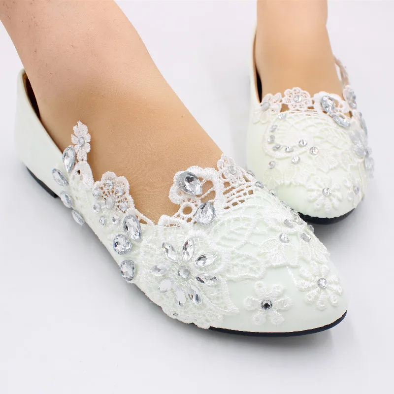 【Xingchenmao】Made in China large size flat bride shoes white wedding shoes soft top PU new single shoes BH2100