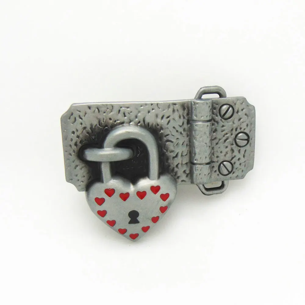 Western cowboy European and American love lock zinc alloy belt buckle gift for men and women