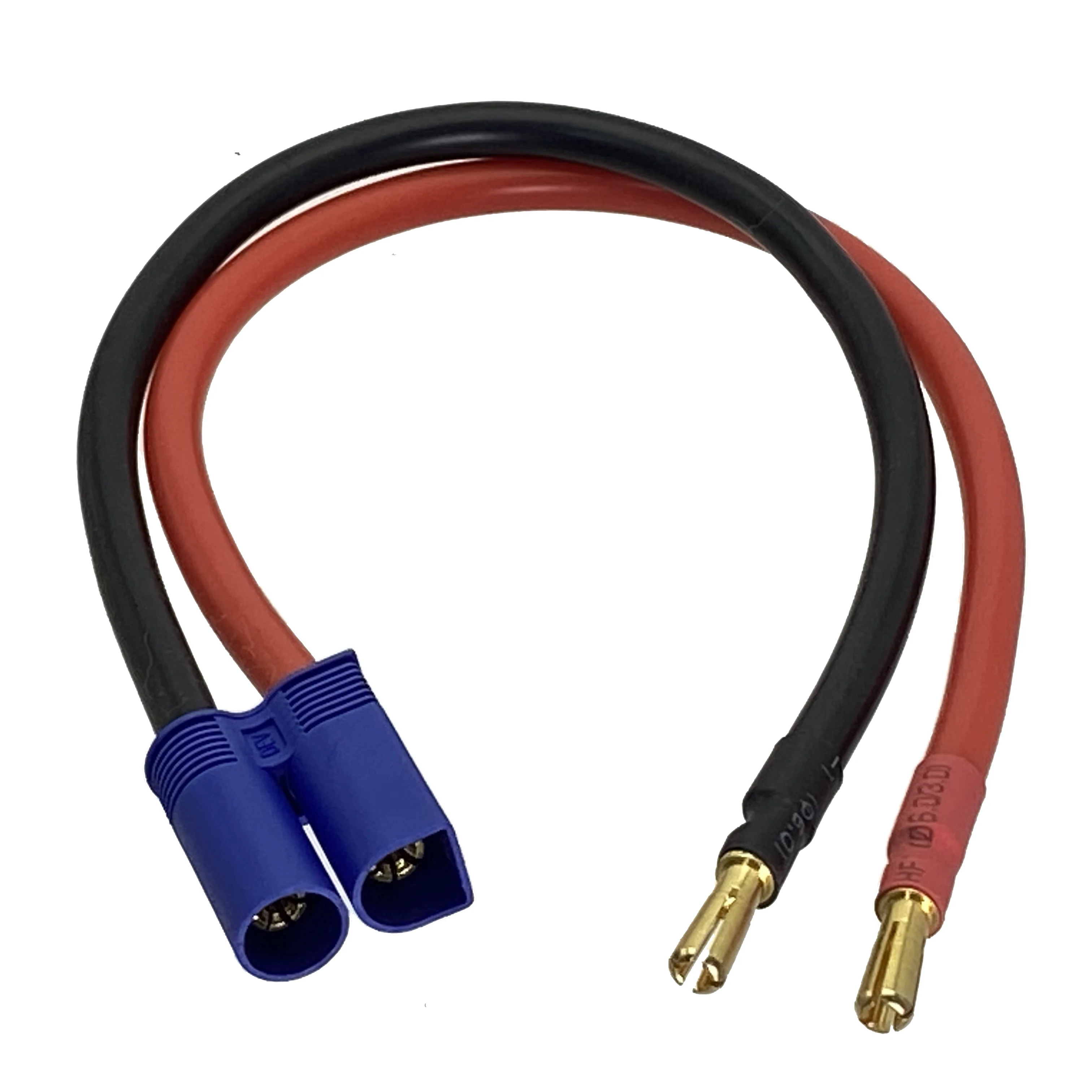 Ladekabel ec5 Stecker 4mm Bananen stecker 10awg Draht 25cm Kreuz für Lipo Batterie Drohne Flugzeug modell