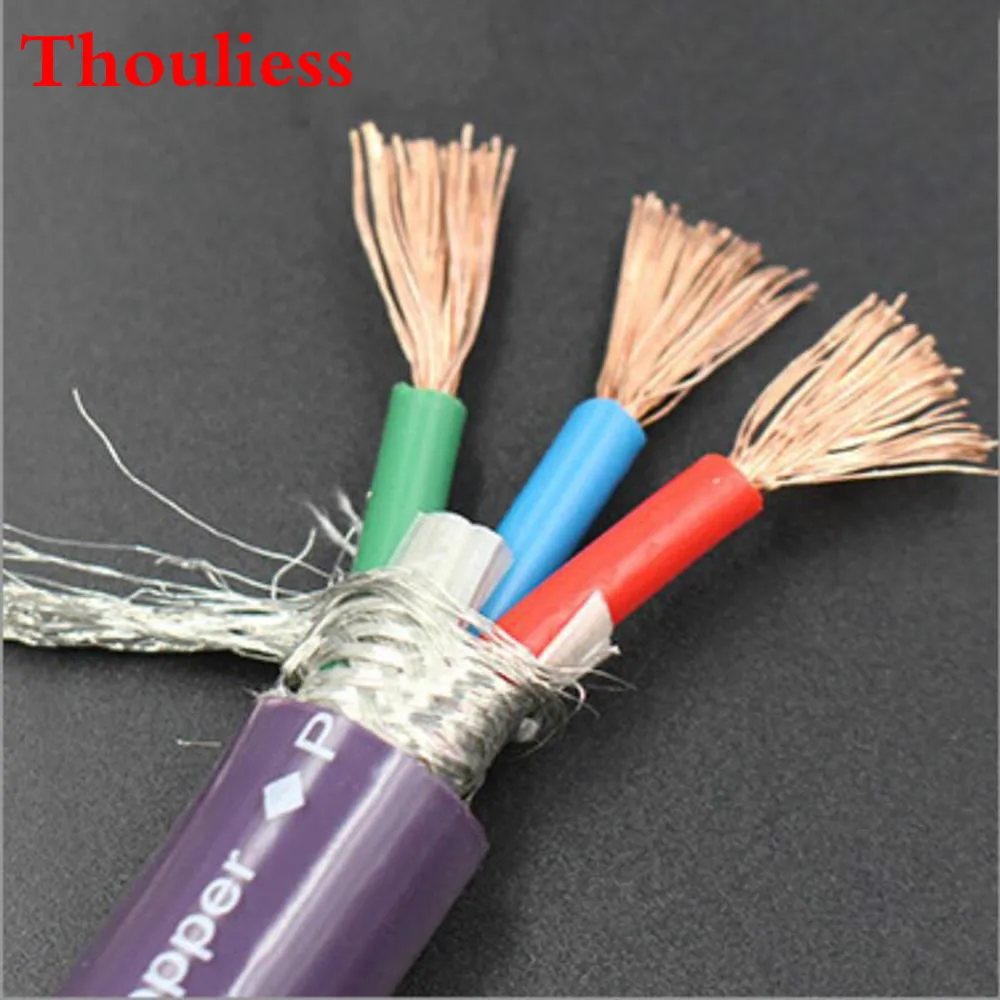 Thouliess HIFI Grade High Performance 6N OFC Copper 4.0MM Square SA-OF8N Power Cable16mm for AMP CD player DVD VCD