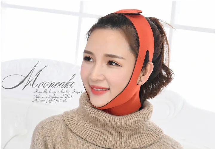 New V-Face Shaper Reduce Double Chin Slimming Bandage Mask Belt Shape Face-lift Bandage Belt Shape Facial Lift Strap Shape image 4