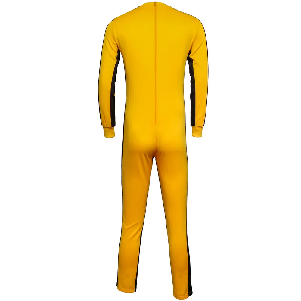 Setelan Game Of Death Jumpsuit Artis Bela Diri Kuning Baju Seragam Kung Fu Tiongkok Pakaian Olahraga Cosplay Film Pertarungan Halloween