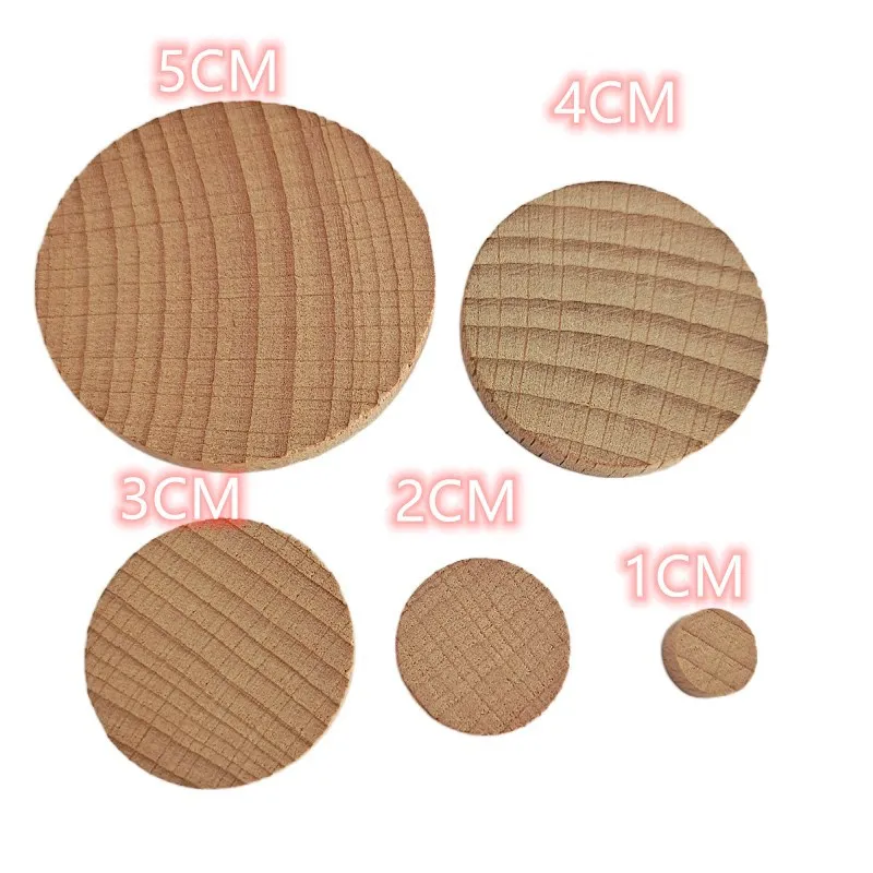 50pcs Round Unfinished Wood Cutout Circles Chips for Arts & Crafts Projects, Board Game Pieces, Ornaments