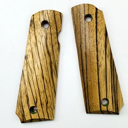1 Pair Natural Zebra Wood Tactical 1911 Grips Handle Patches Scales Full Size CNC Custom DIY Making Replace Accessories Parts