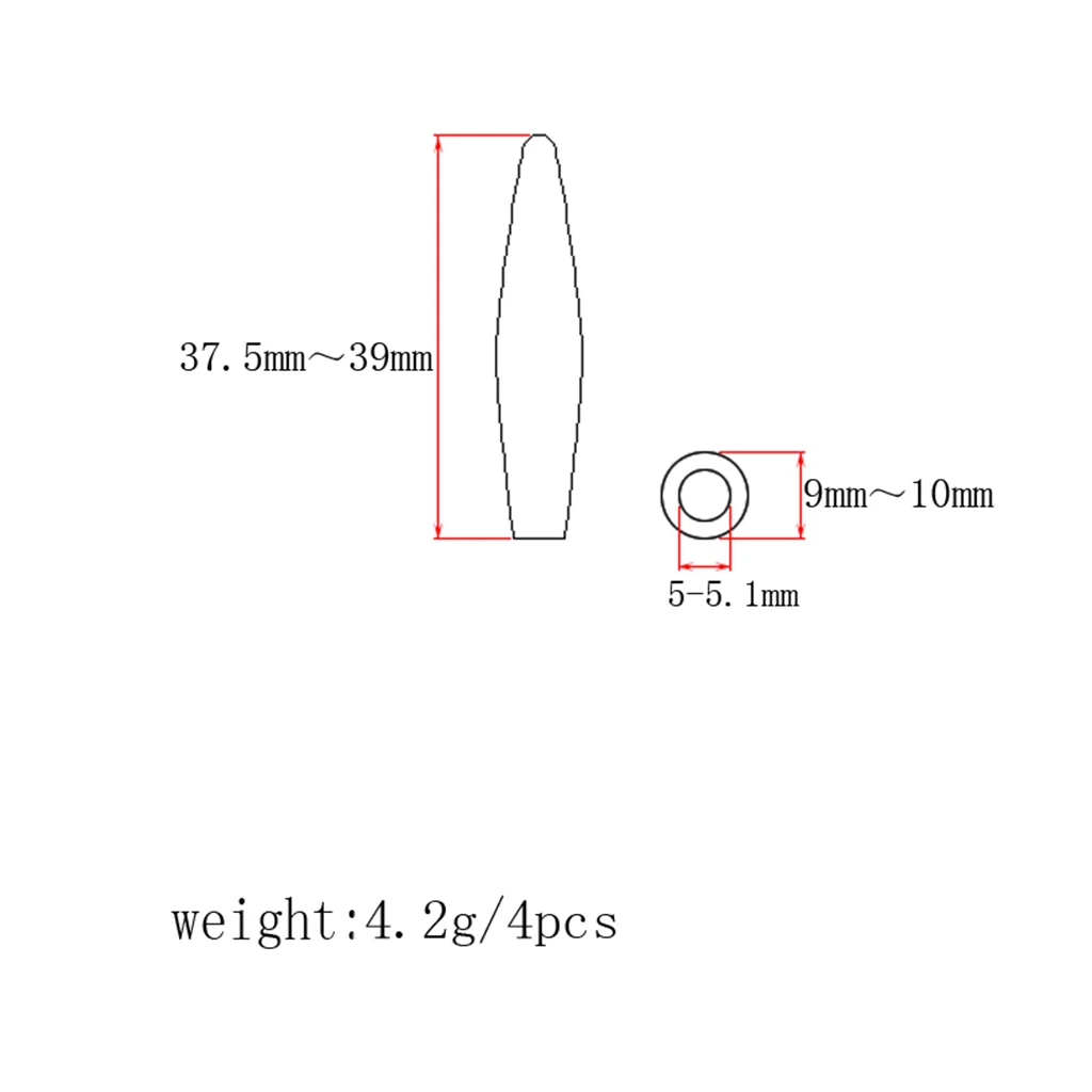 4pcs Plastic Tremolo Arm Tips Caps 39x5mm For Electric Guitar Parts DIY