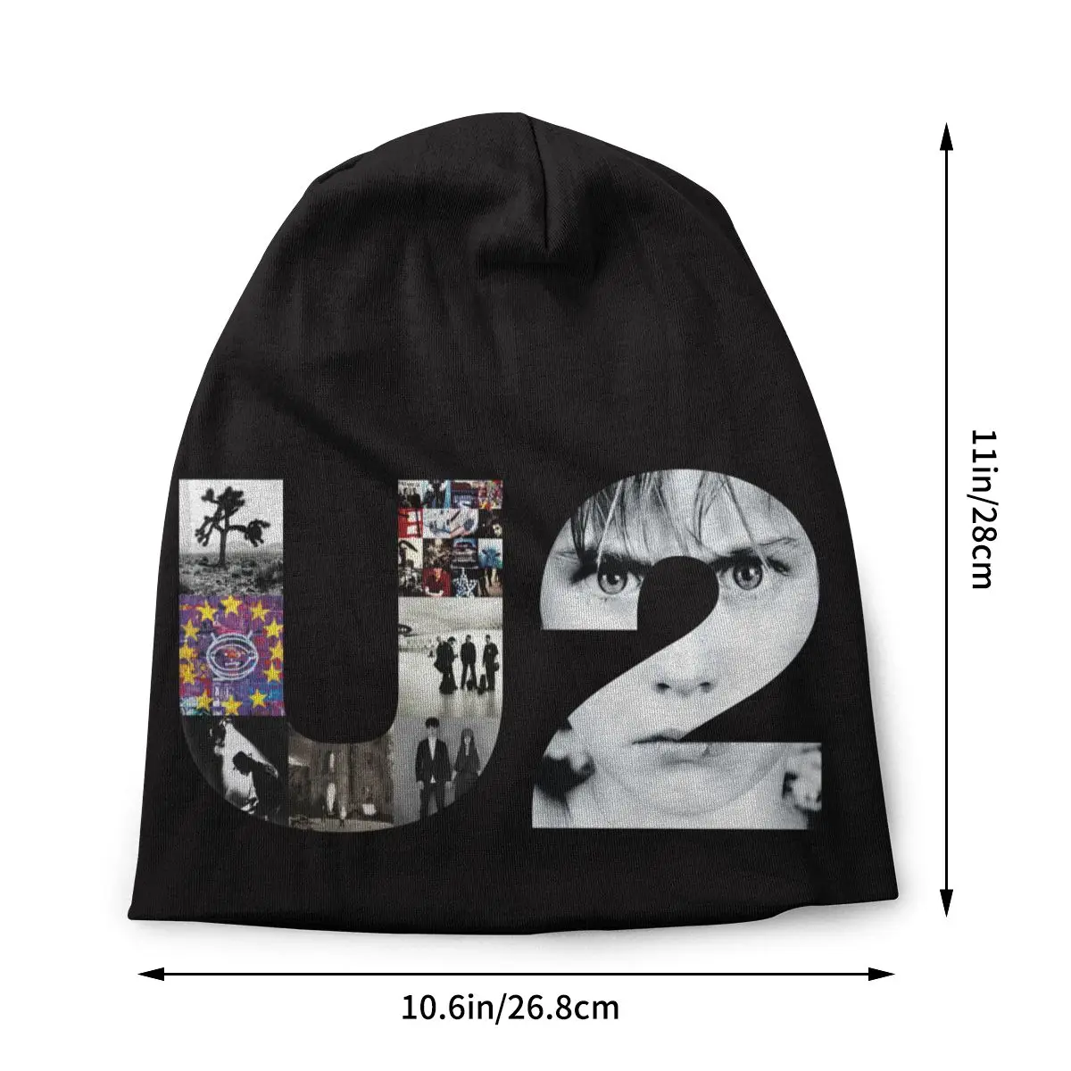 U2 Logo (2) Beanies Pullover Cap Comfortable , Adult Men's Woman Knit Hat