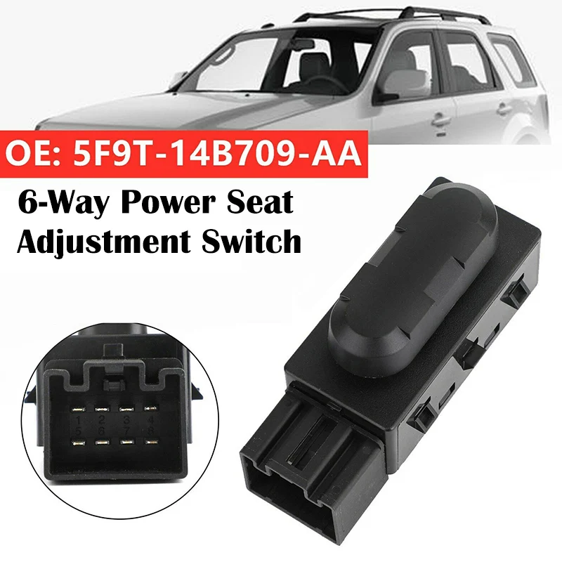 

Car Part Replacement 6-Way Power Seat Adjustment Switch for Ford 5F9T-14B709-AA BIN