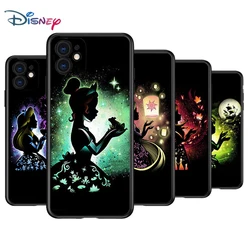 Disney Cartoon Prinzessin für Apple iPhone 15 14 13 12 11 Pro Max Mini XS X XR 7 8 6 plus 5s Silikon schwarz Handy hülle Coque Capa