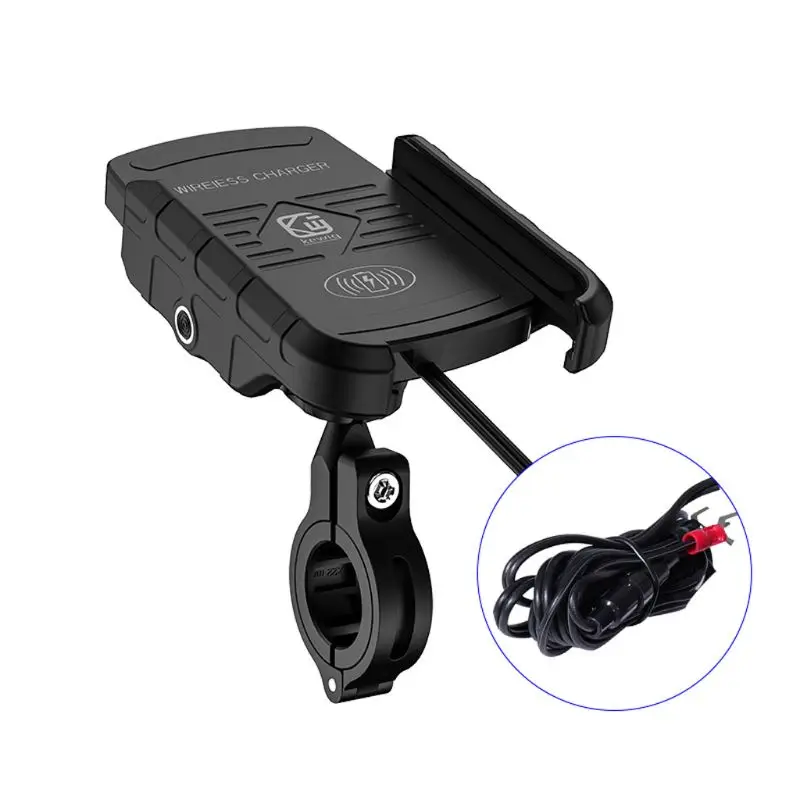 

Waterproof 12V Motorcycle Phone Qi Fast Charging Wireless Charger Bracket Holder Mount Stand for iPhone Xs MAX XR X 8 Samsung Hu