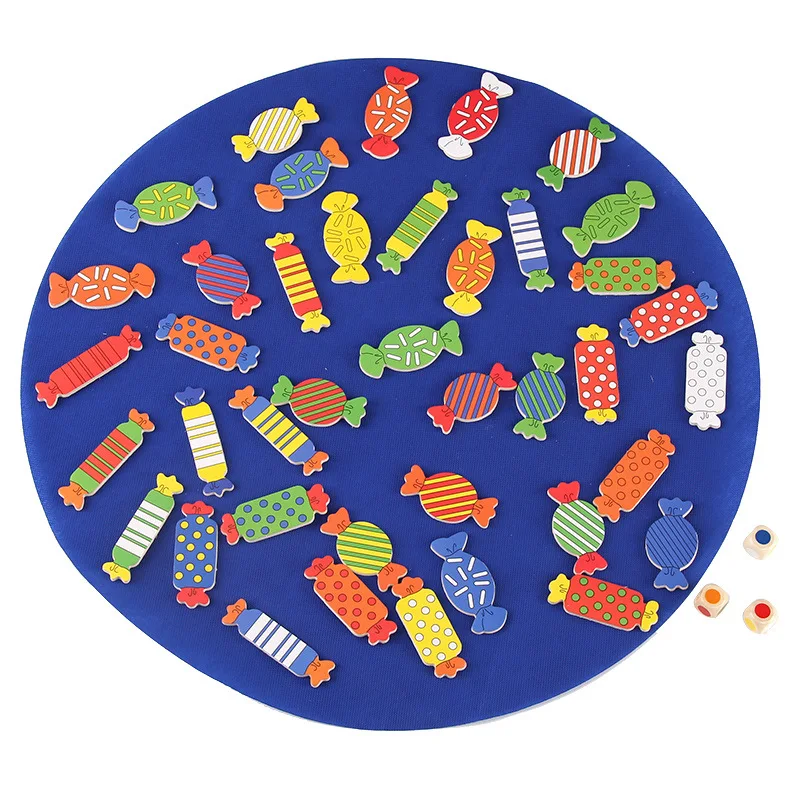 Bambini in legno Candy Game Shape Memory Matching Toy Color Cognition interazione genitore-figlio ragazzo e ragazza giocattolo educativo regalo