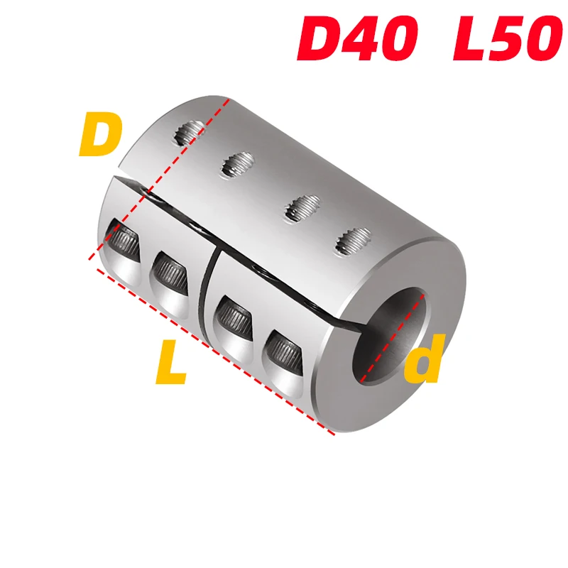 D40 L50 High Precision Rigid Coupling Engraving machine Aluminium alloy Shaft Coupler Screw For Stepper Motor Accessories parts