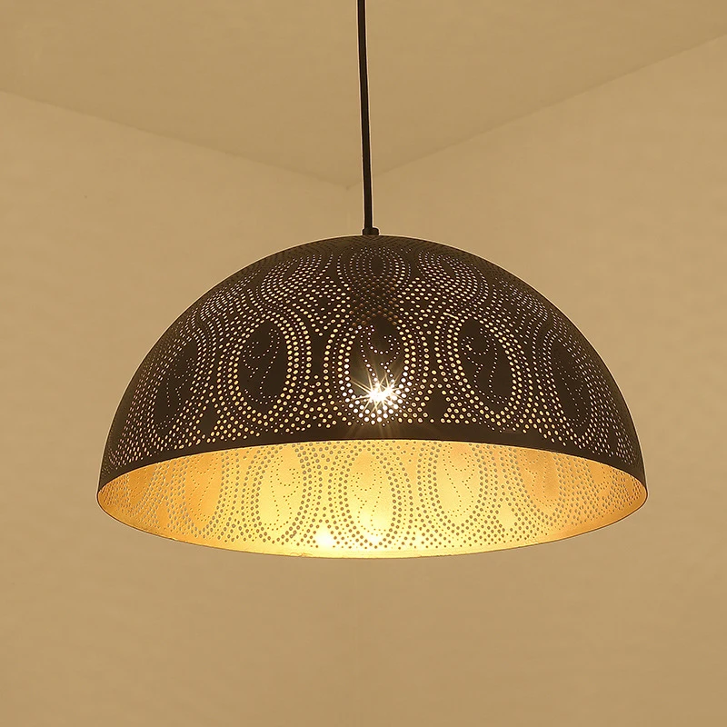 Retro industrial wind chandelier restaurant entrance bar American handmade hollow iron chandelier designer personality lamps