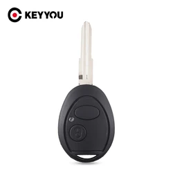 KEYYOU For Land Rover Blank Key Case Cover Fob 2 Buttons Uncut Blade Remote Car Key Shell For Landrover Sport LR3 Discovery