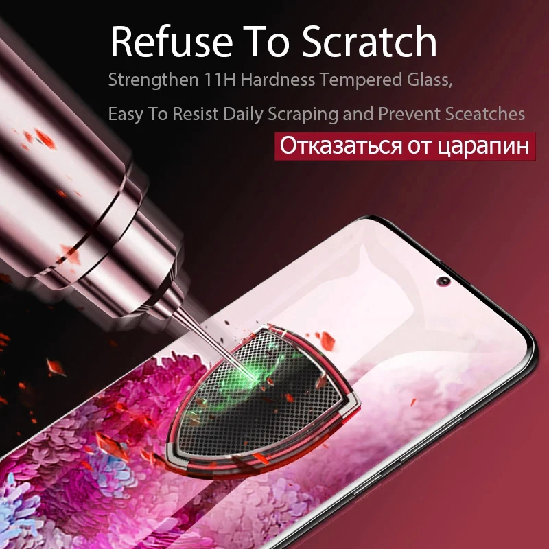7D Tempered Glass For Samsung S21 Ultra S20 Plus Note 20 Screen Protector On S10 Plus S10 S8 S9 5G E Protective Glass Film S21