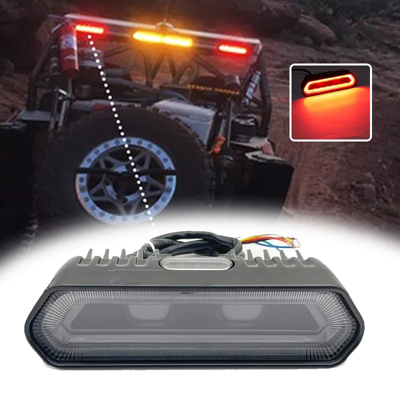 Universal UTV Taillight LED Rear Chase Light Kit W/ Strobe Running Brake Reverse Light for Polaris Can-Am Commander Maverick X3