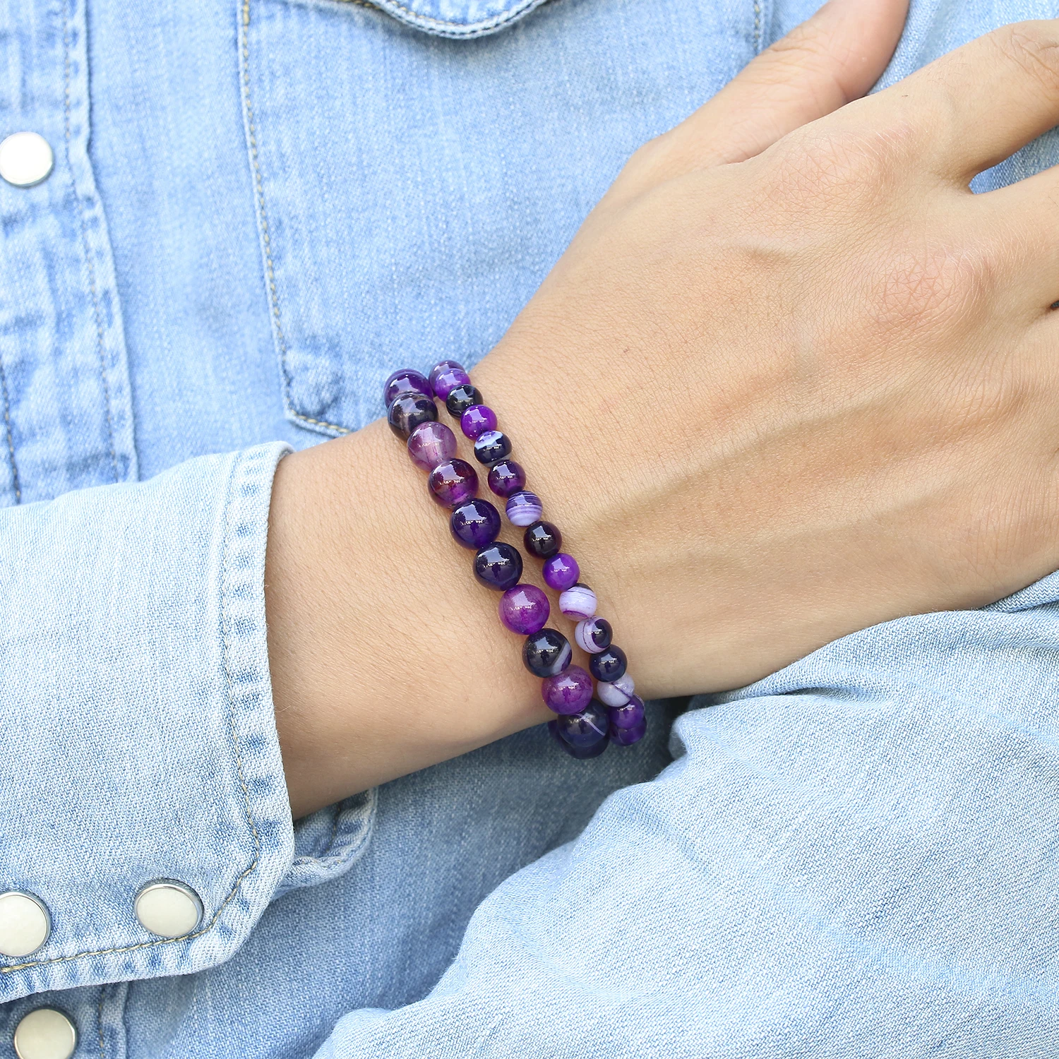 Fashion Purple Onyx Bracelets for Women Buddha beads Bangle Ethnic Accessories Men Bracelet Valentine\'s Day Gift