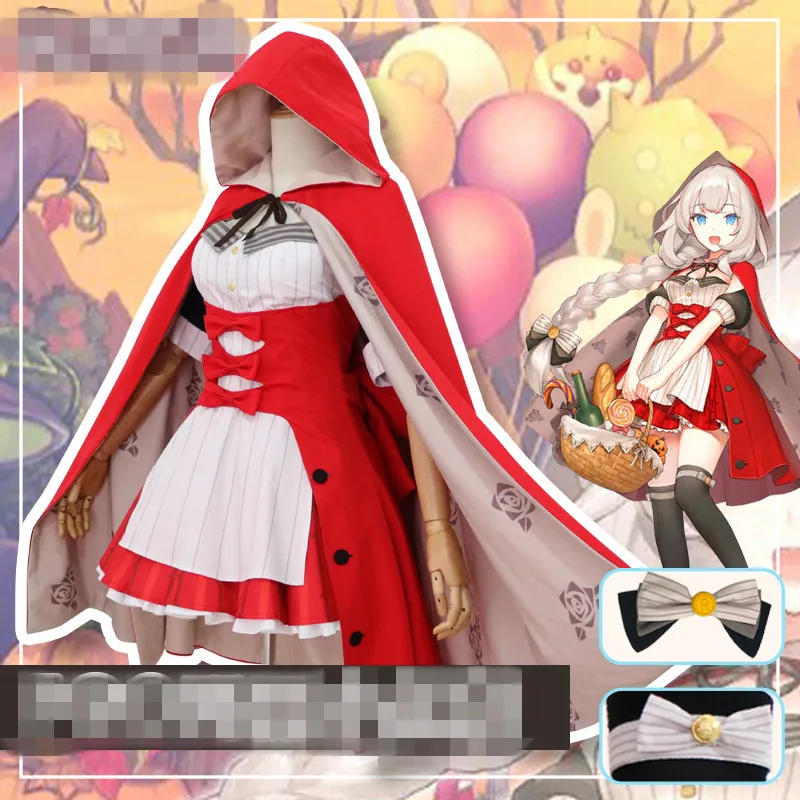 

Anime halloween cosplay FGO Fate 4th anniversary Marie Antoinette little red cosplay costume lolita dress A