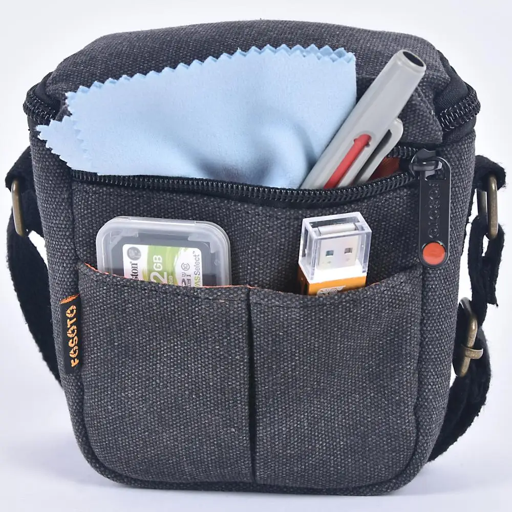 Fusitu Canvas Mirrorless System Camera Bag Shoulder Camera Bag For Canon EOS M100 M50 M10 M6 M3 M2 SX540 SX530 SX520 SX510