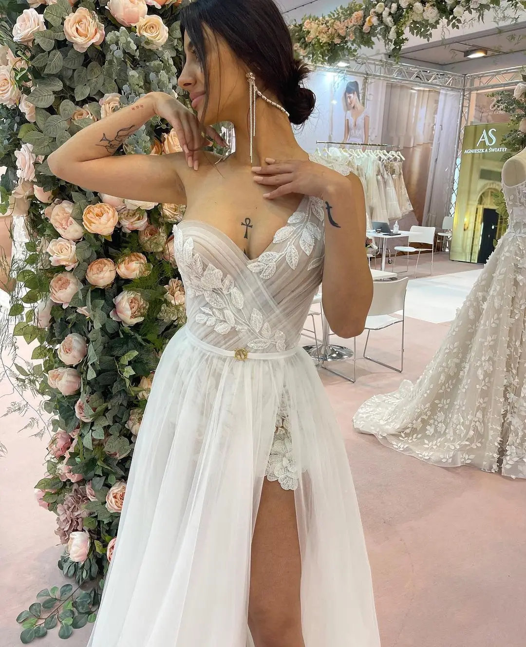 Thinyfull-vestidos de novia de encaje de un hombro, plisados, 2 piezas, Overskirt, vestidos de novia de princesa, vestido de novia hecho a medida, 2022