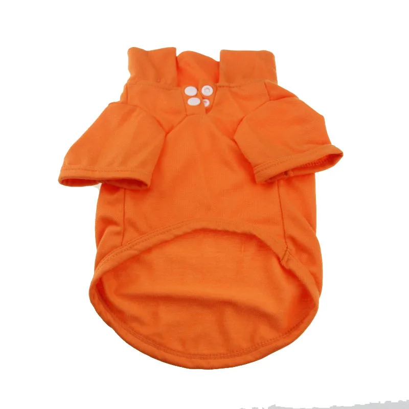 6 Colors Pet Dog Shirt Cute Yorkshire T-shirt Spring POLO Collar Breathable Pet Shirts Vest For Small Dog Clothes Puppy Clothing