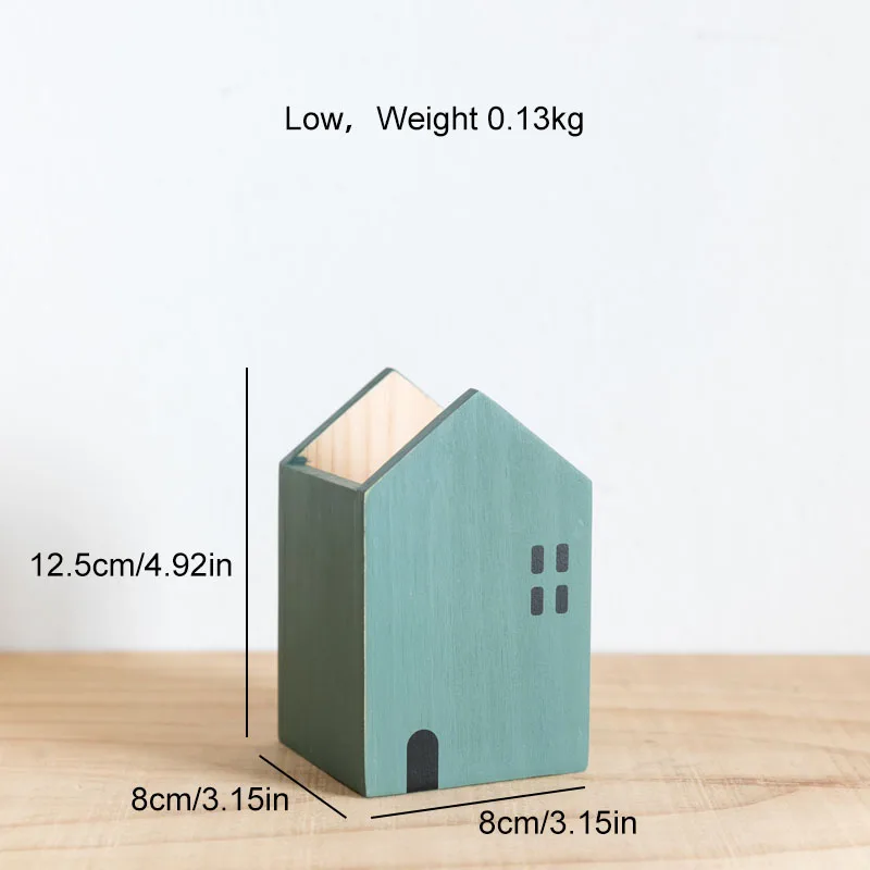 Nordic kreatywna dekoracja domu drewniany uchwyt na długopis, ozdoby na biurko, urocze ozdoby, przechowywanie biurowe dla dzieci