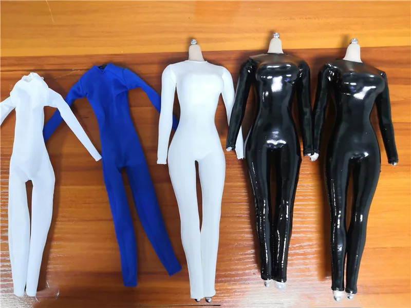 1/6 Scale Fashion One-piece Tight Long Sleeve Women\'s Bodysuit Undercoat Jumpsuit Clothes Model for 12 inches Action Figure Body