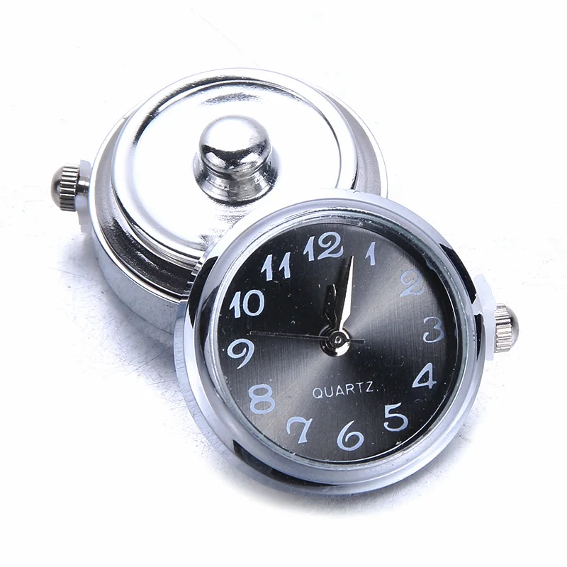 DIY 18mm Glass Watch Snap Buttons Interchangeable Jewelry Can Move Replaceable Snaps Buttons Fit Snap Button Bracelet Jewelry