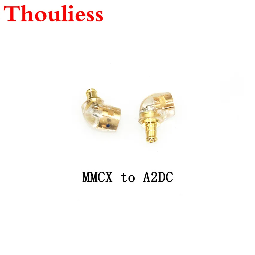 

Thouliess pair Headphone Plug for A2DC Male to MMCX Female Converter Adapter