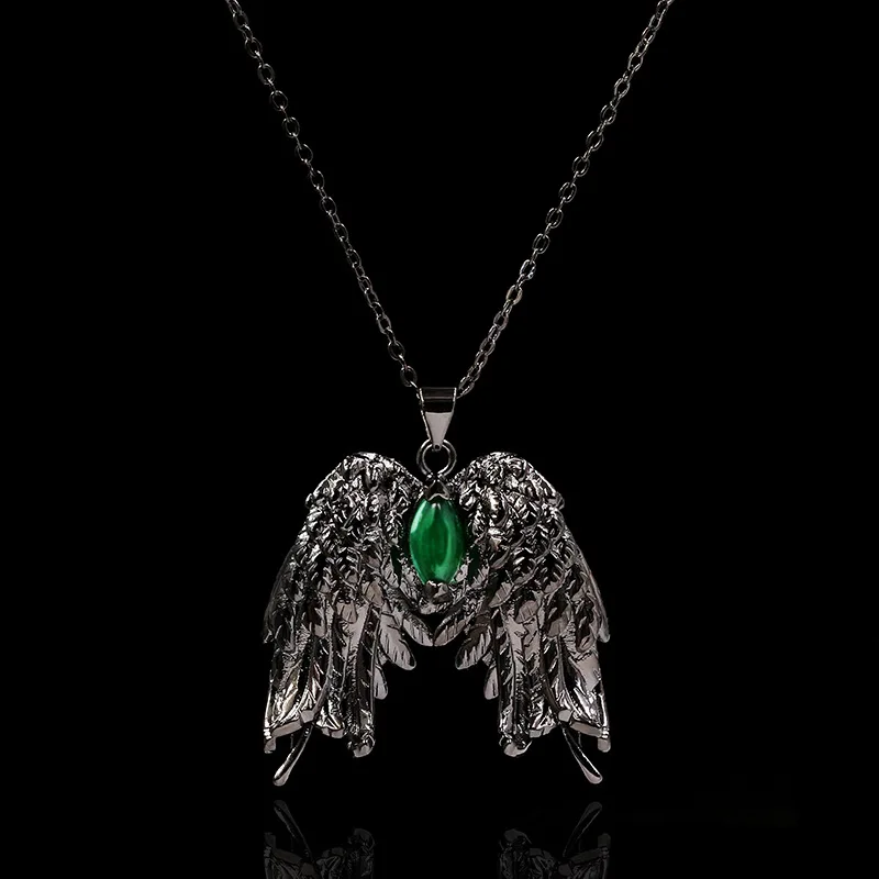 925 Silver Personality Angel Wing Chain Net Red Hip Hop Street Wings Black Gold Pendant Necklace Jewelry Female