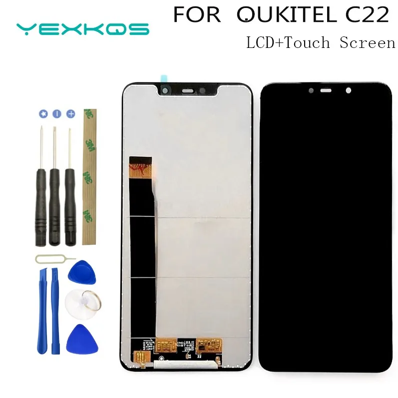 

5,86 дюймов oukitel C22 ЖК-дисплей + кодирующий преобразователь сенсорного экрана в сборе 100% Оригинальный Новый ЖК-дисплей + сенсорный дигитайзер для OUKITEL C22 + Инструменты