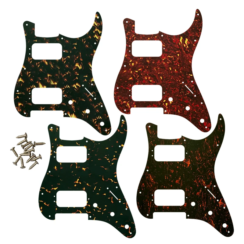 Fei Man Custom Guitar Parts, 72 ',11 Screw Hole,Standard St Deluxe,Humbucker HH Guitar Pickguard,Scratch Plate Flame Pattern