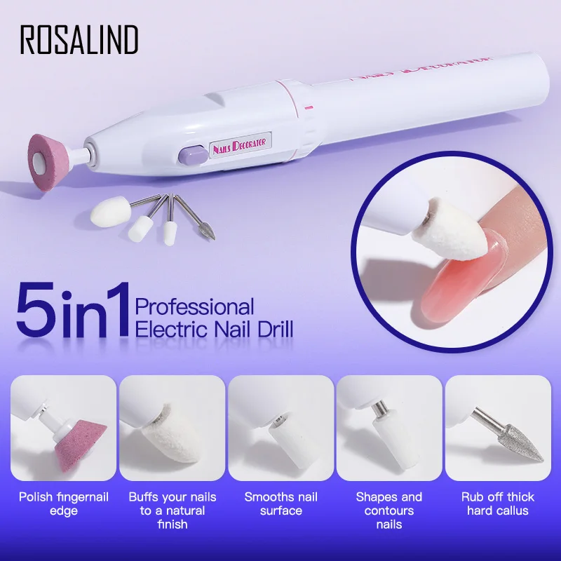 ROSALIND 12/20/24/12Pcs ชุดสีสีเจลทาเล็บชุดฐาน Top Coat 24W/48W LED โคมไฟเจลเล็บเจลเล็บ