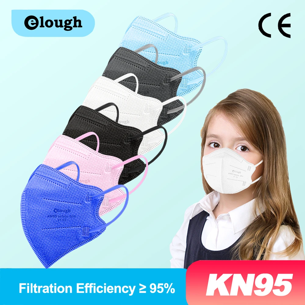 

Elough 6-12 aged kn95 kids mascarillas fpp2 niños 4 ply reusable ffp2mask children mascarilla ffp2 infantil KN 95 masque enfant