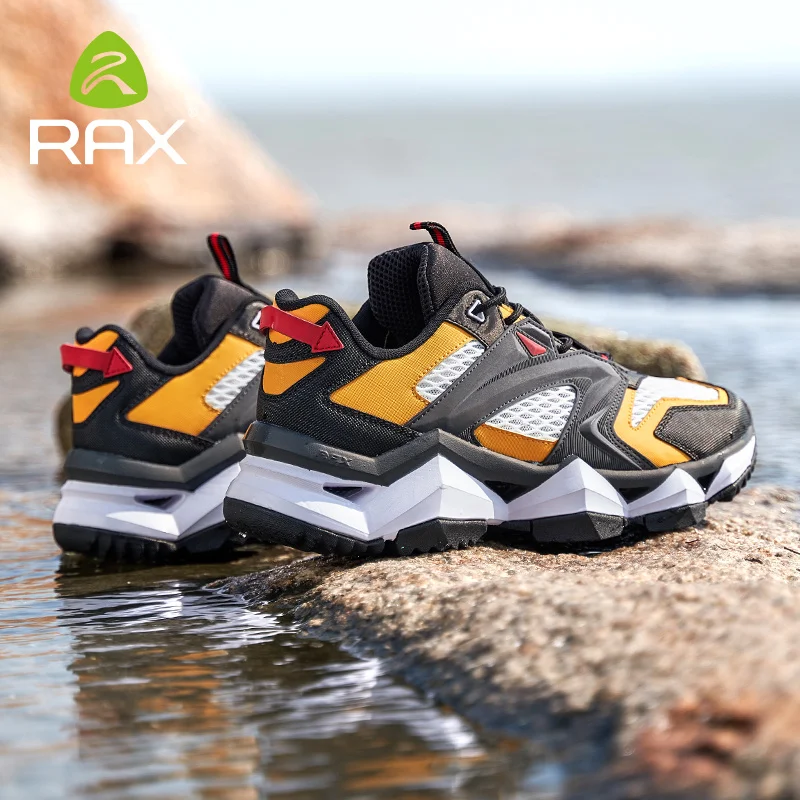 Rax Men Upstream Shoes Outdoor Trekking Wading Aqua Shoes Breathable Mesh Quick Drying Ankle Shoes Men Sneakers Walking Boots