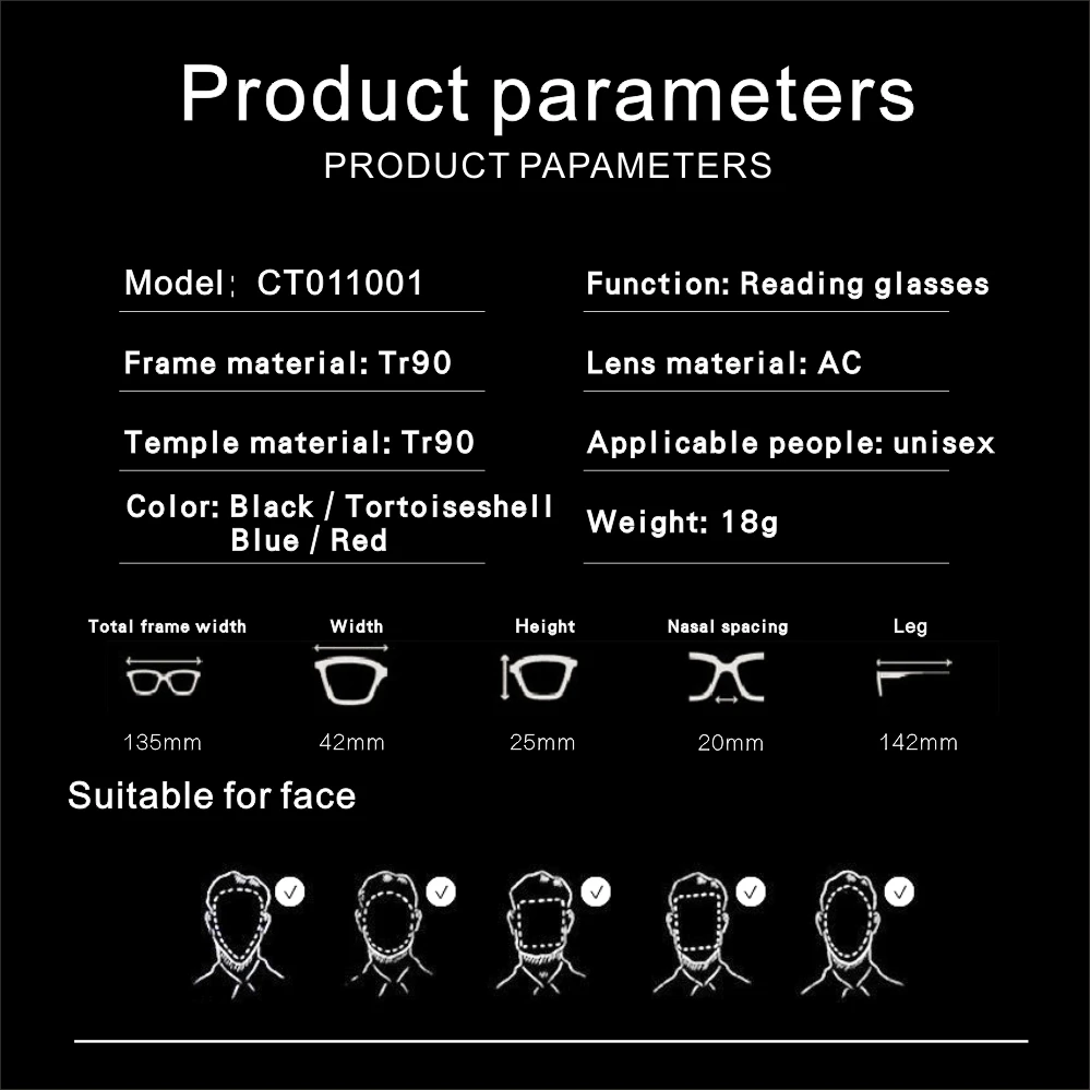 Small Reading Glasses Men Diopter Metal Frame for Men Slingshot Temples Can Be Stretched Without Pinching Comfortable To Wear