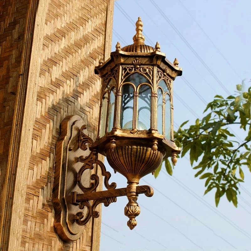 

Outdoor Super Bright Wall Lamp Aisle European Style Garden Wall Lamp Waterproof Simple Retro Villa Balcony Corridor Wall Lamp