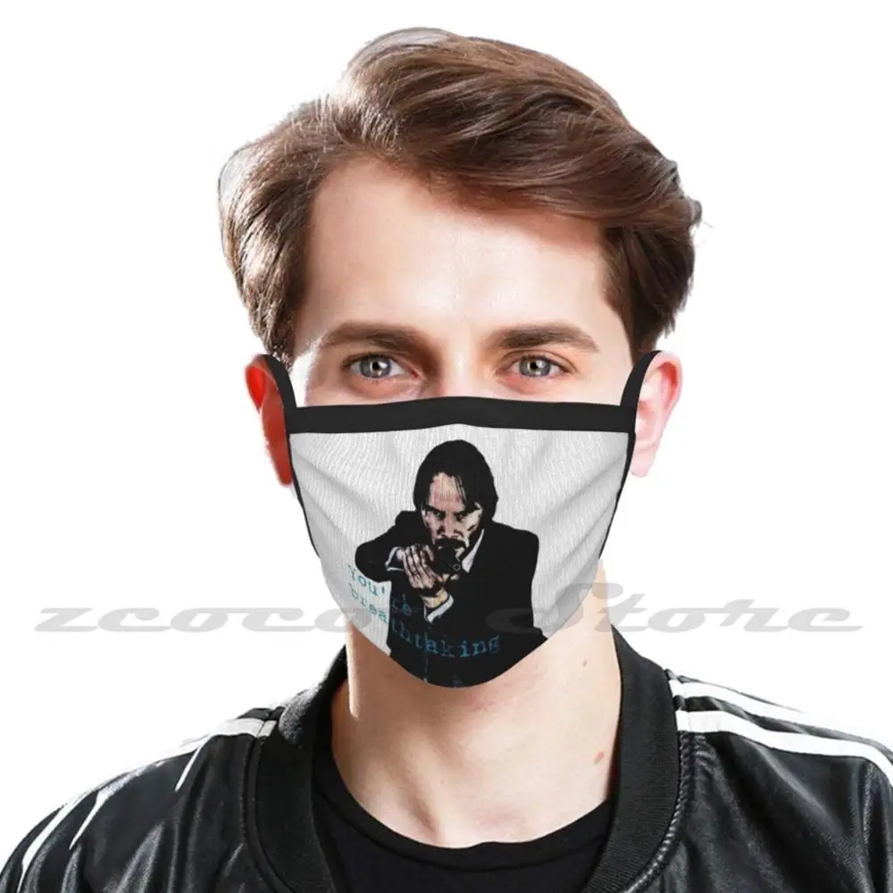 John Wick Masker Gila Diy Filter Dapat Dicuci Pm2.5 Mouth Trending Peace Tumblr Tanda Perdamaian Tanda Perdamaian Keren Edgy Me Big Boi Hippie