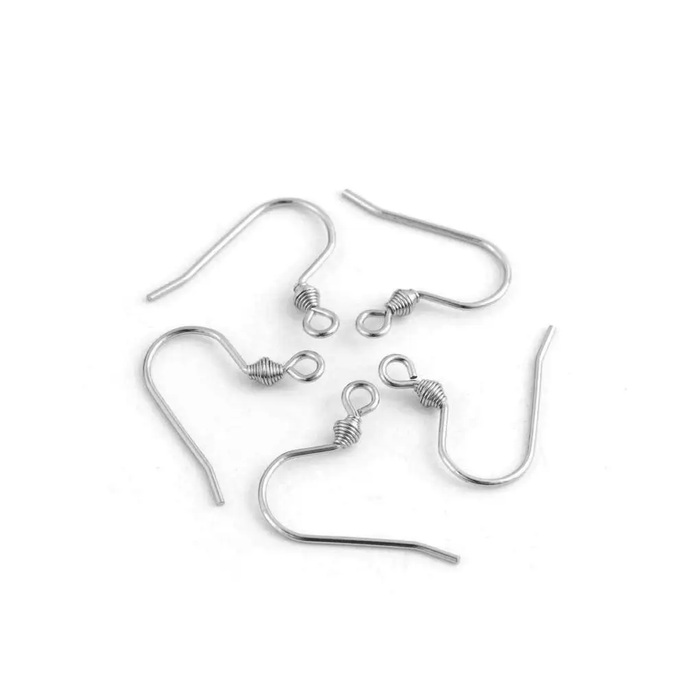 50 pcs DIY Findings Earrings Clasps Hooks Fittings Jewelry Making Accessories Stainless Steel Fish Hook Earring Earwire Jewelry