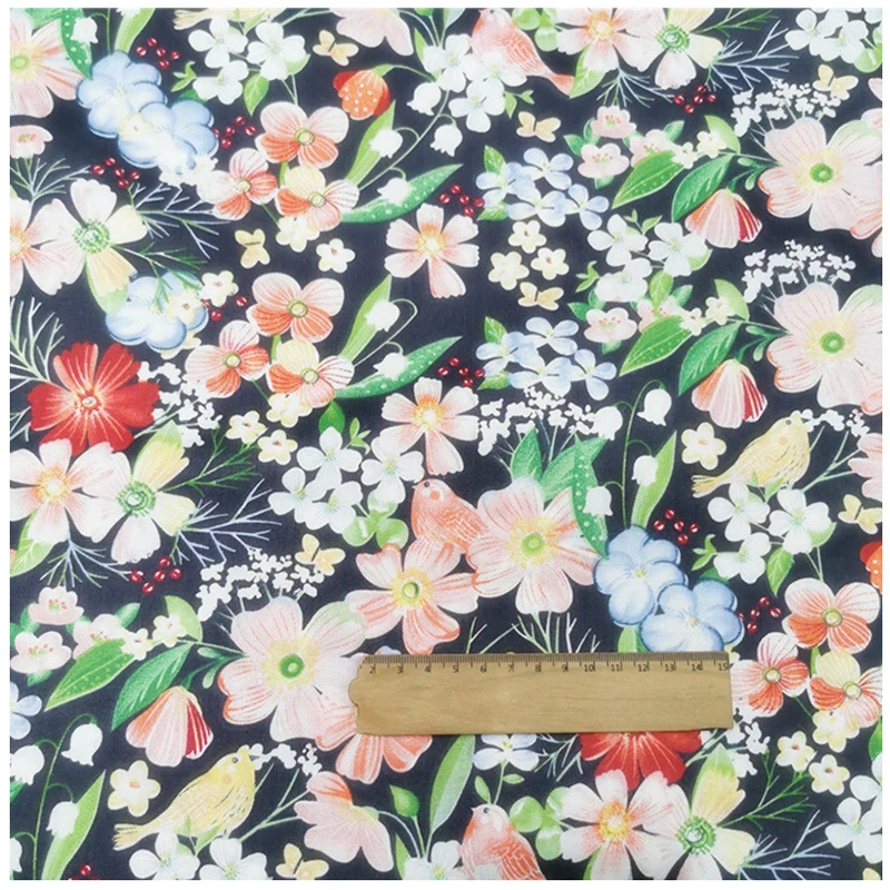 Haisen Gorgeous Flowers Series Fabric Cotton Printed Twill Colth For DIY Quilting Sewing Baby&Children Sheet,Cushion Material