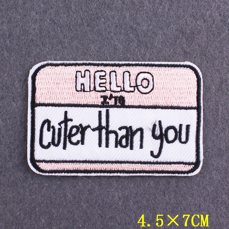 Letter Patch Iron On Patches On Clothes DIY Slogan Patches For Clothing Stickers Punk Badges Embroidery Patch Stripes Accessory