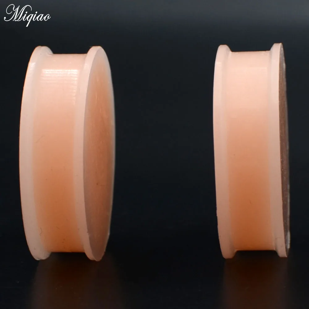 Miqiao 2pc European and American Popular Large Size Jewelry Flesh-colored Soft Silicone Solid Ear Pinna Invisible Ear Expansion