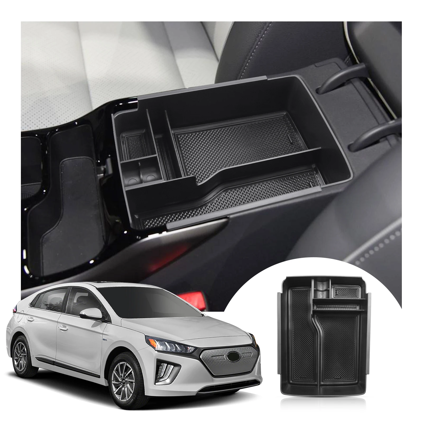 LFOTPP Car Central Storage Box for Hyundai Ioniq EV 2017-2021 Armrest Storage Box Auto Interior Ioniq EV Accessories 2021