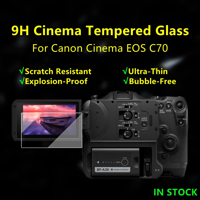 

eos c70 Camera Protective Film Glass for Canon Cinema EOS C70 Camera 9H Hardness C70 Tempered Glass Ultra Thin Screen Protector