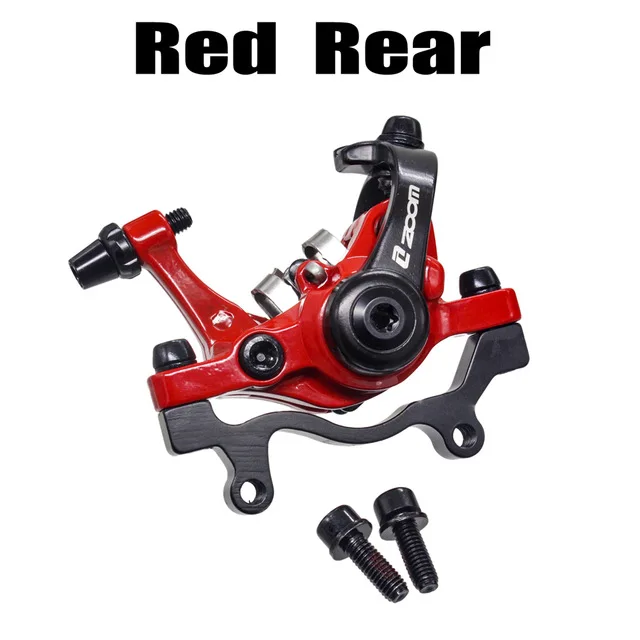 Zoom Aluminum Alloy Bicycle Rear Disc Brake Black Mountain Road Mtb Bike Mechanical Caliper Disc Brakes Cycling Double Brake