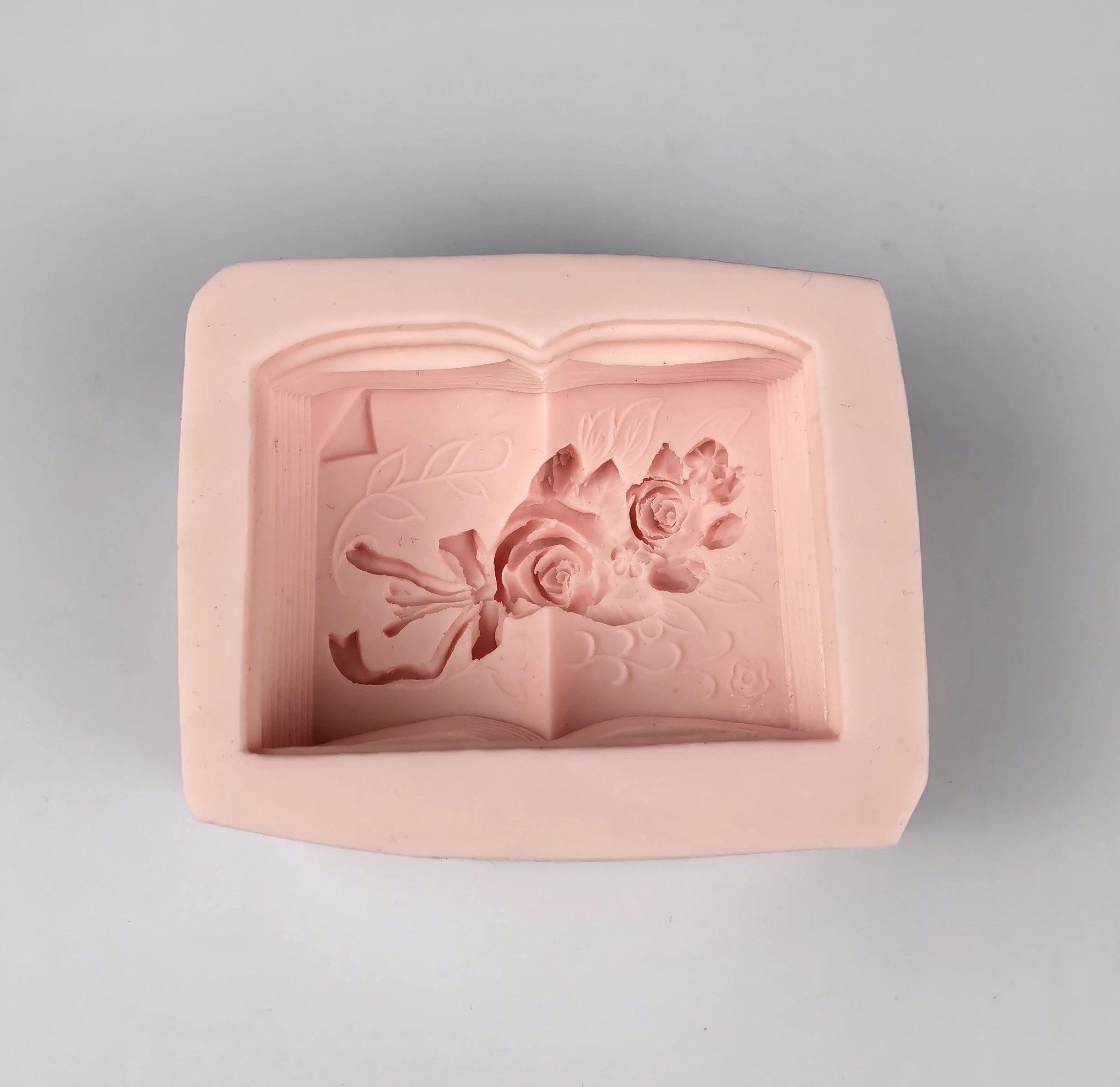 PRZY Mould Silicone The Book Of Flowers And Roses Soap Molds Fondant Soap Molds Handmade Mold Clay Resin Candle Mould