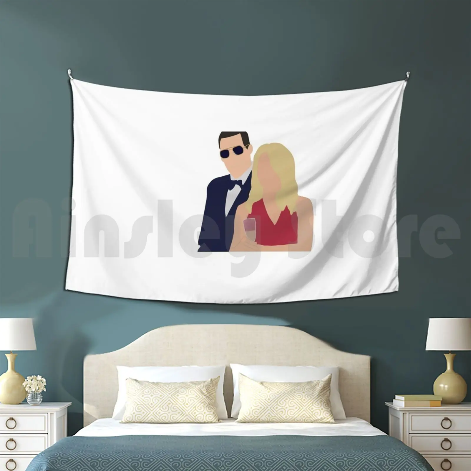 Netflix Murder Mystery Tapestry Background Wall Hanging Netflix Murder Mystery Adam Sandler Jennifer Aniston