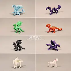 Wild Animal Dinosaur Model Flying Horse Myth Monster Dragon Fairy Garden Moss Miniature Decor Action Figures Figurines Kids Toys