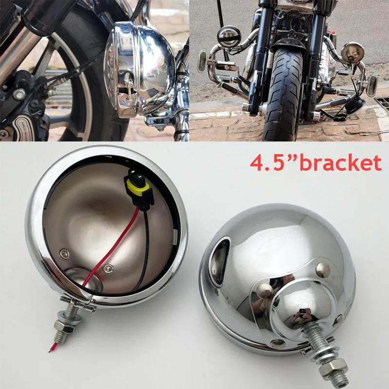 

4.5 inch Housing Bracket Mounting Ring Bucket for 4.5 inch Auxiliary Spot Fog Passing Light Electra Glide