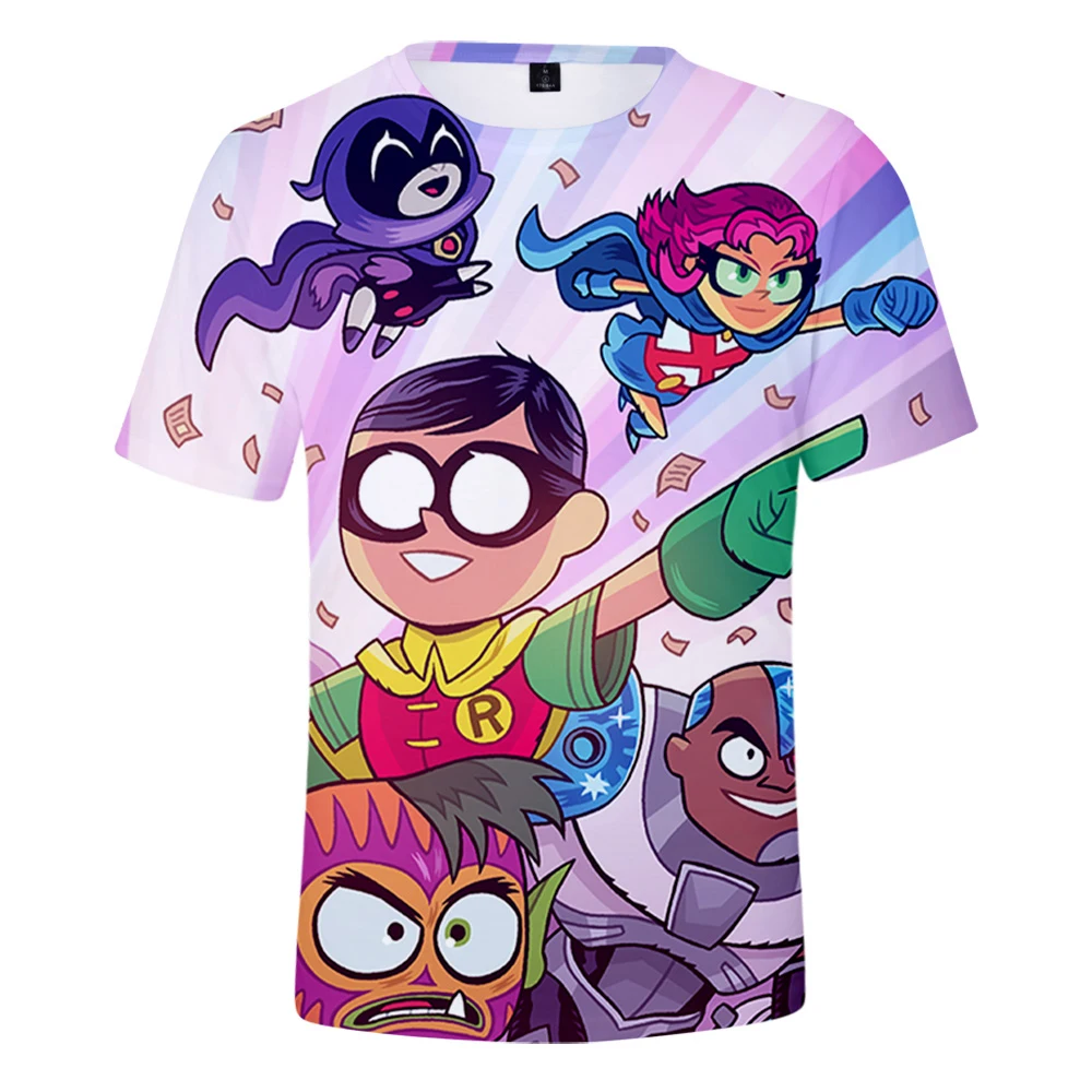 Teen Titans Go 3D Print Spring Summer Preppy Men/Women Street Clothes T-shirt Streetwear Kawaii Streetwear style Tshirt